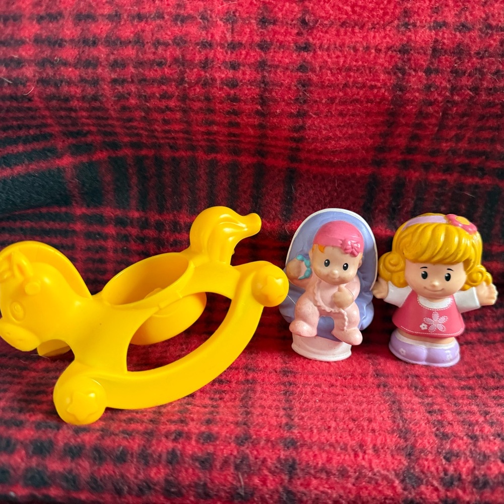 Yellow Rocking Horse Toy Set